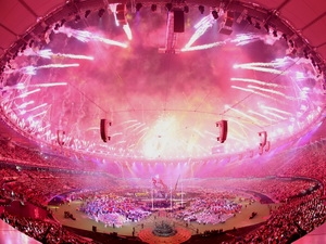 Pháo hoa mừng thành công trong lễ bế mạc Paralympic London 2012.